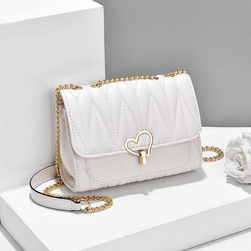 Heart-Lock Mini Crossbody Bag