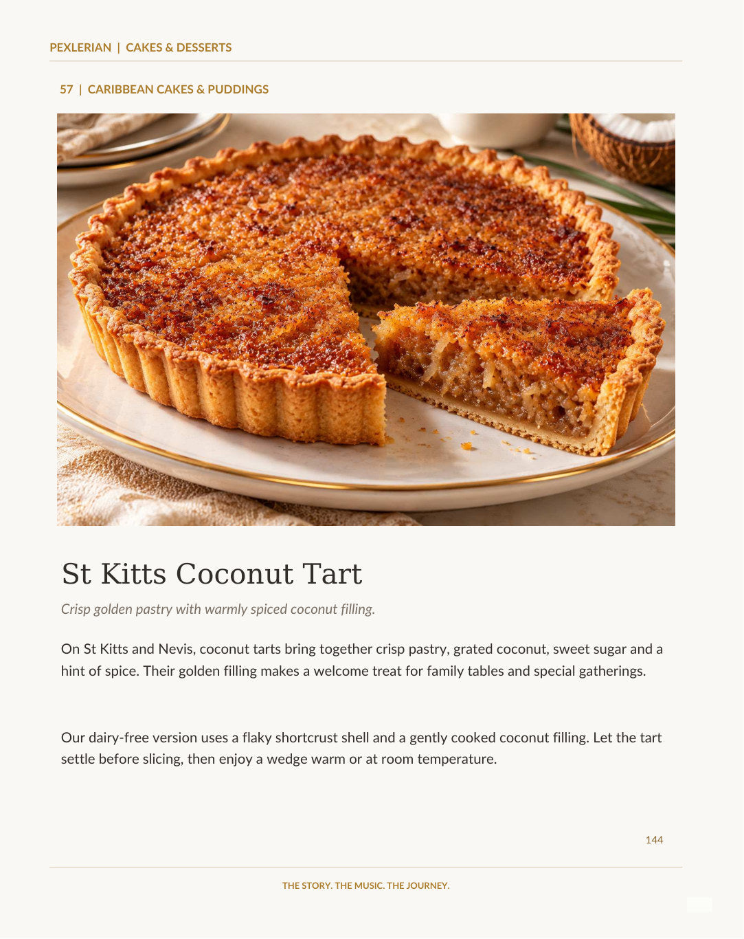 Inside the ebook: St Kitts Coconut Tart photograph