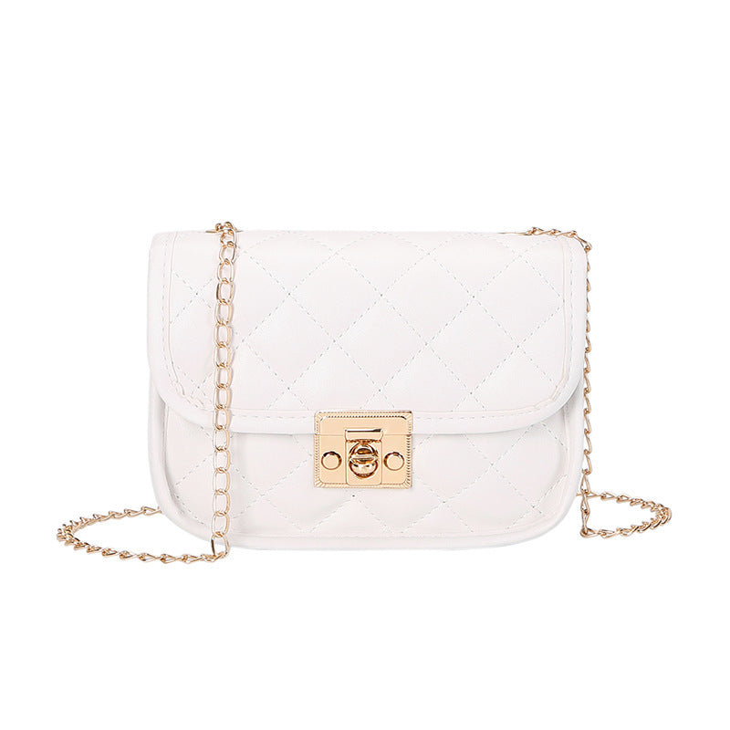 Diamond-Grid Mini Crossbody Bag