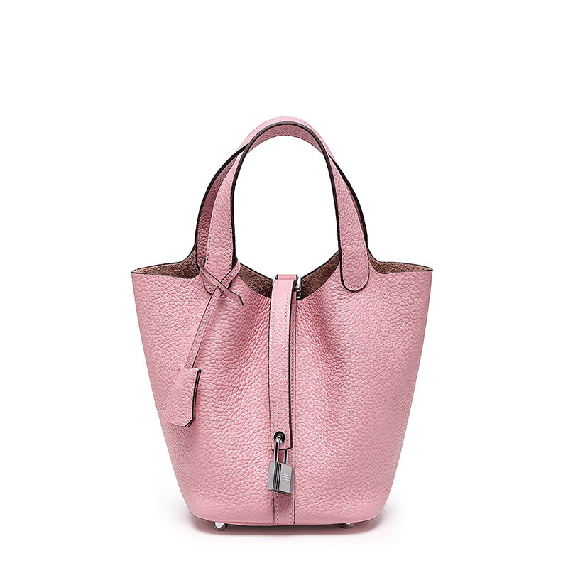 Top-Grain Cowhide Bucket Bag