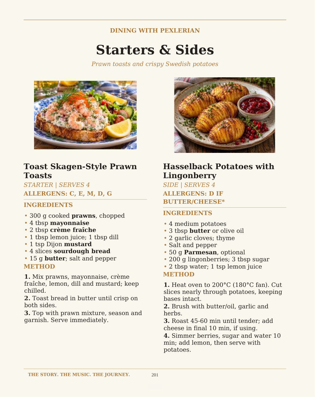 Inside the ebook: Sweden starters and side dishes