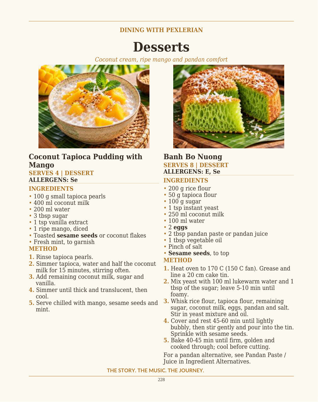 Inside the ebook: Vietnamese dessert recipes and photographs