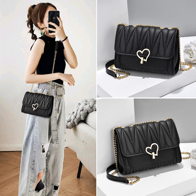 Heart-Lock Mini Crossbody Bag