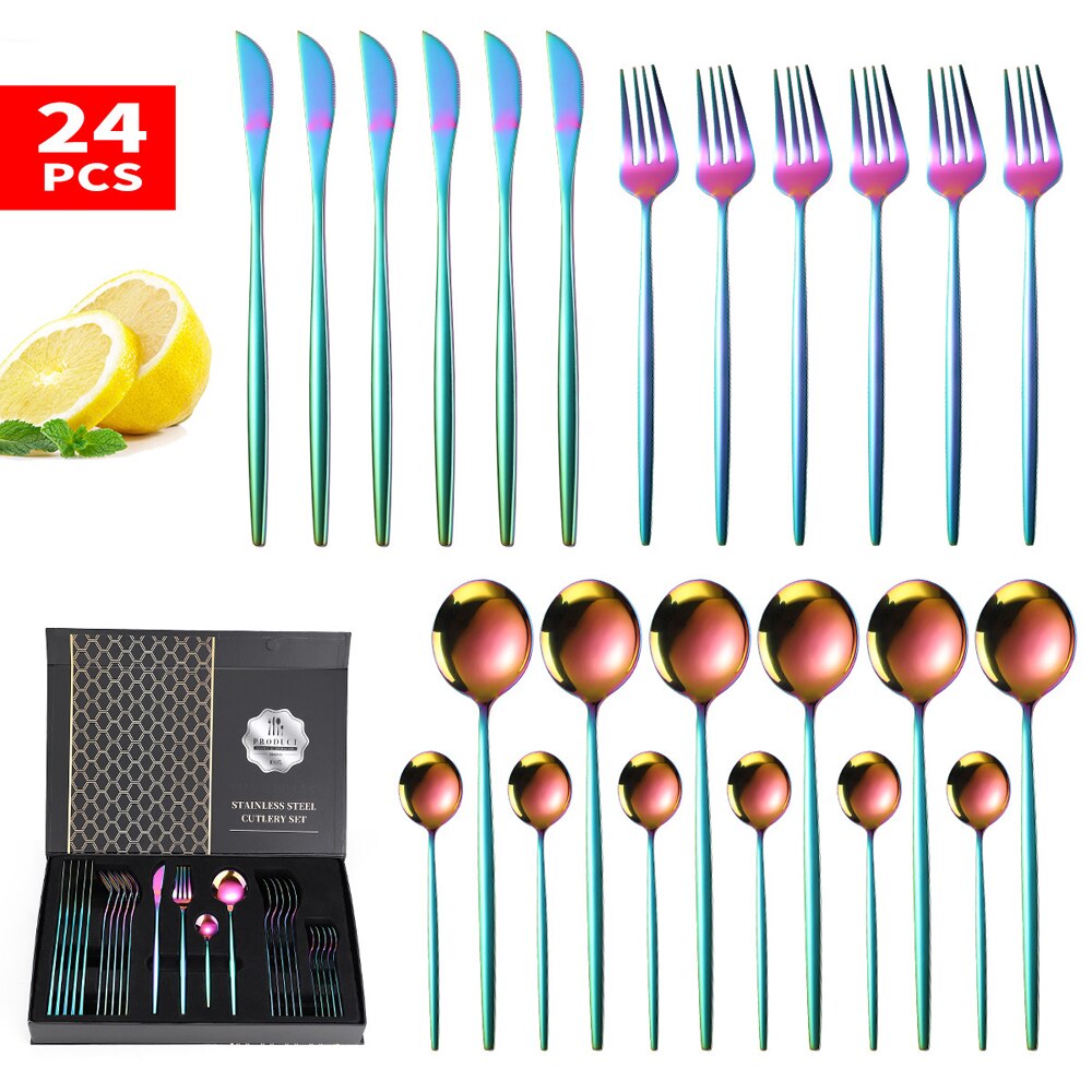 24-Piece Stainless Steel Cutlery Gift Set