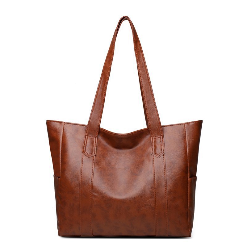 Large PU Leather Shoulder Tote Bag