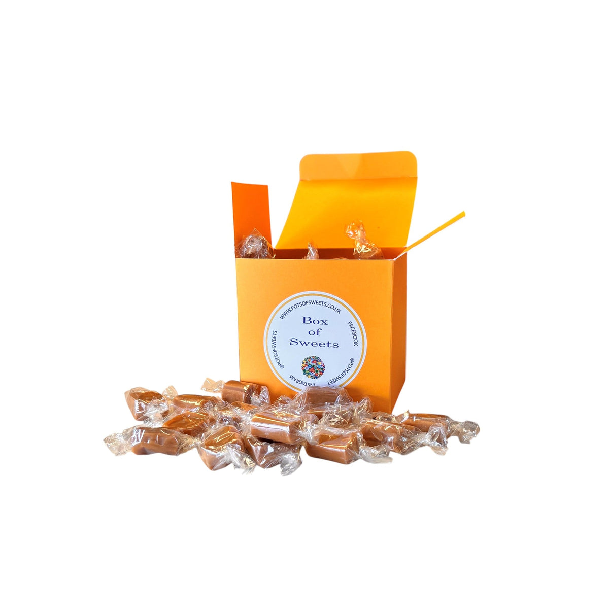 300g Square Box of Bristows Salted Caramel Fudge