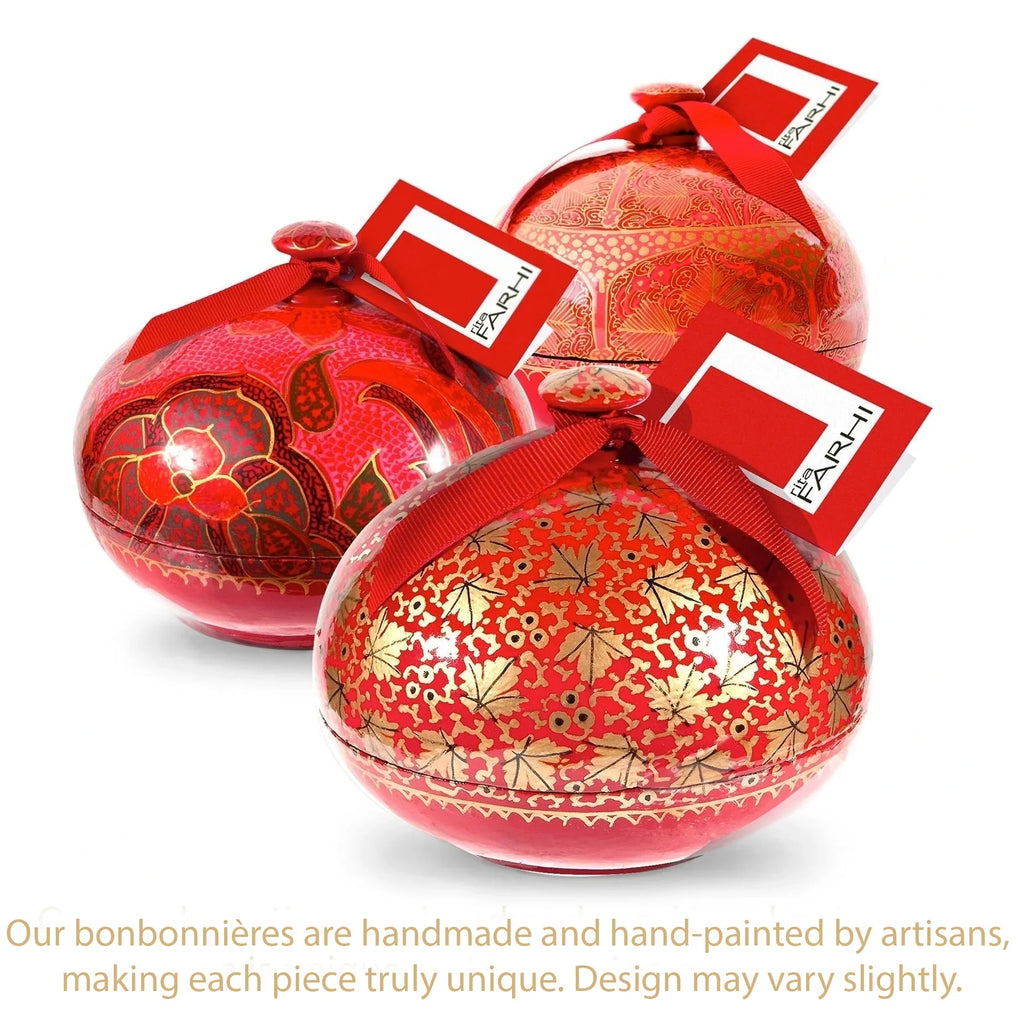 White Chocolate Strawberry, Raspberry & Cherries,  in a Handmade Bonbonnière, Palm Oil Free, 130g