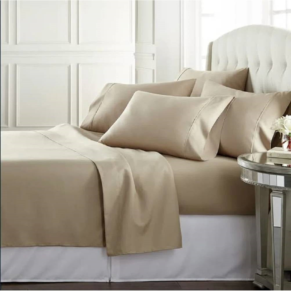 Taupe 1000TC Cotton Sateen Sheet Set – US King