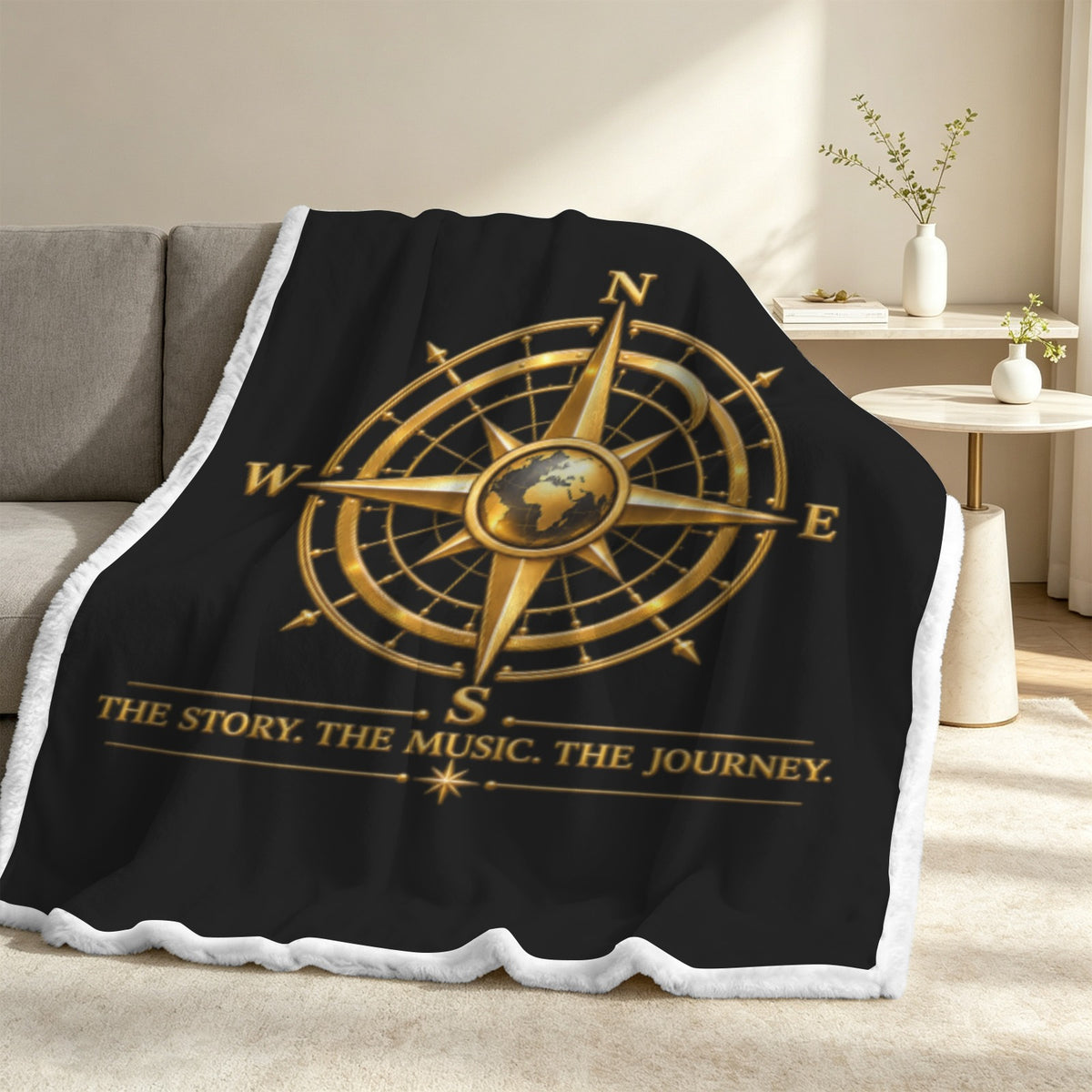 Pexlerian Gold Compass Blanket