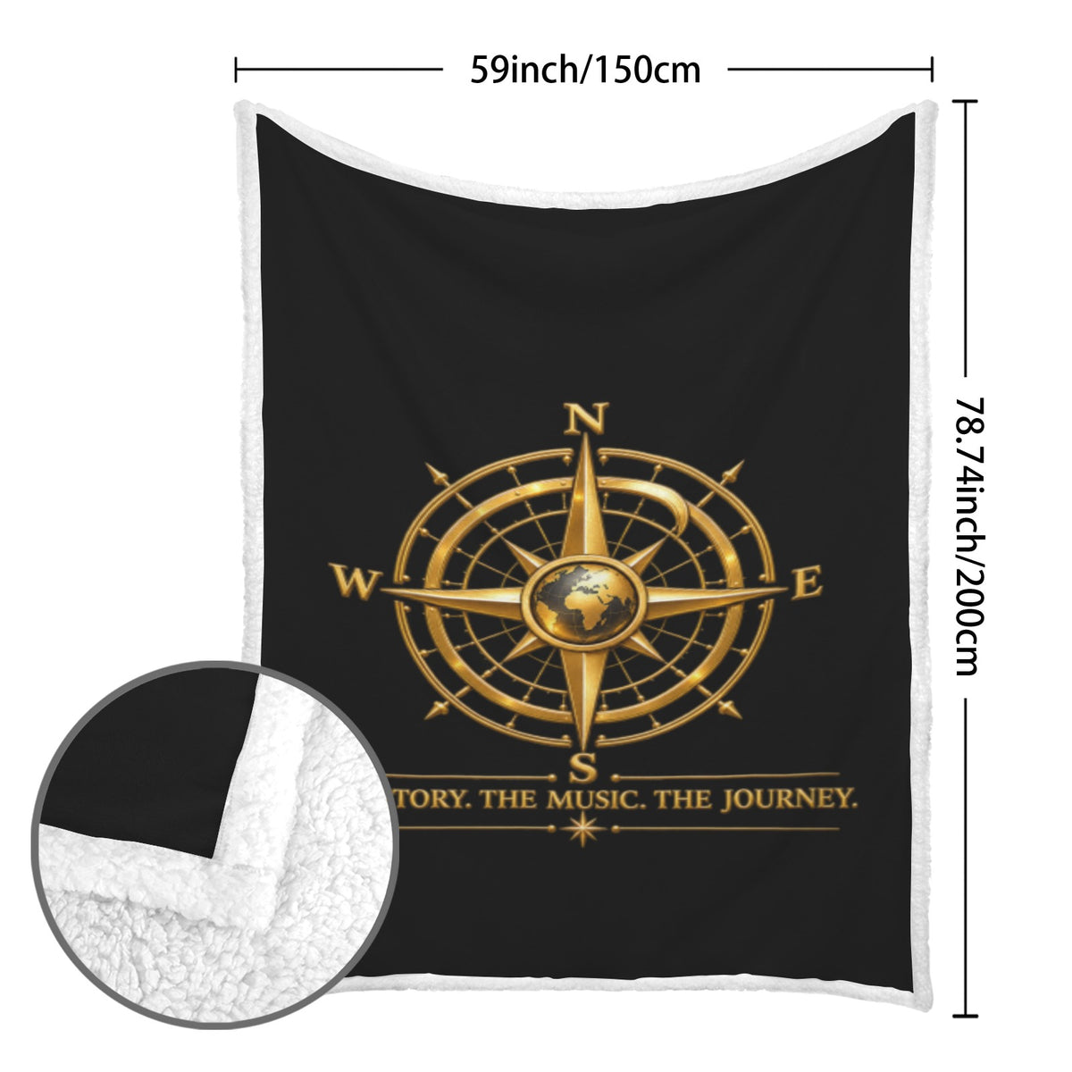 Pexlerian Gold Compass Blanket