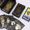 Mystic Gold Foil Tarot Cards with Guide Book in Gift Box