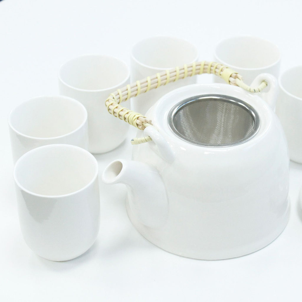 Herbal Teapot Set - Classic White-1