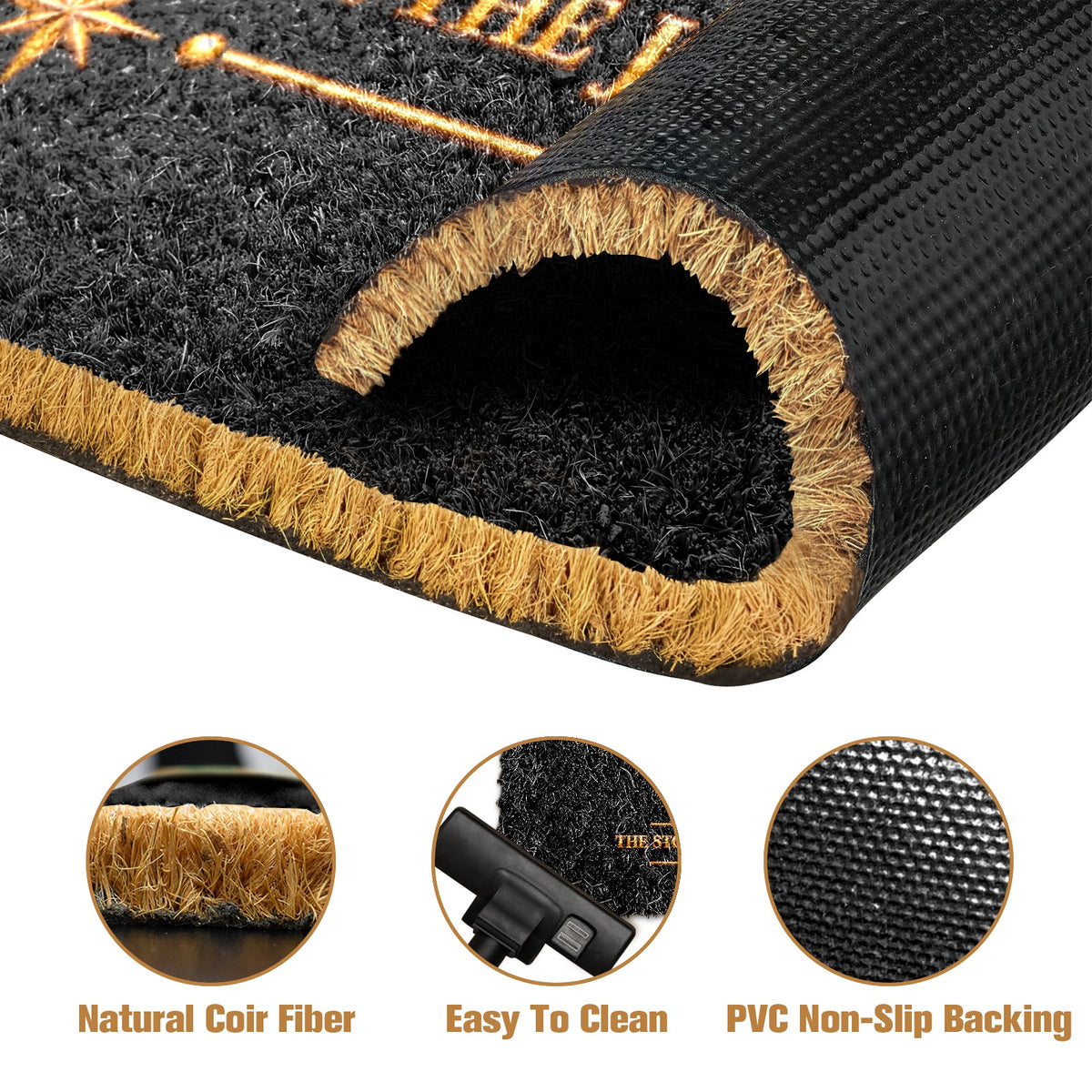 Pexlerian Premium Coir Doormat – 60 × 40 cm
