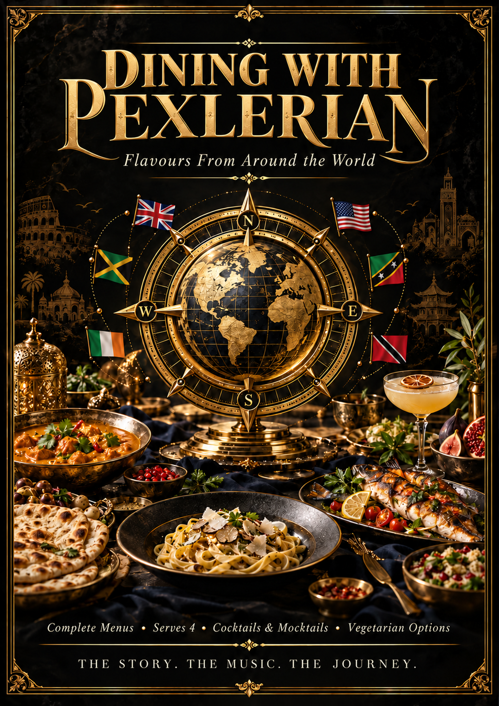 Dining with Pexlerian: Flavours From Around the World cookbook cover