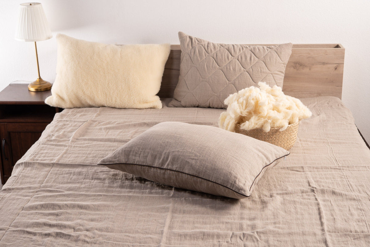 Natural Linen & Merino Wool Pillow