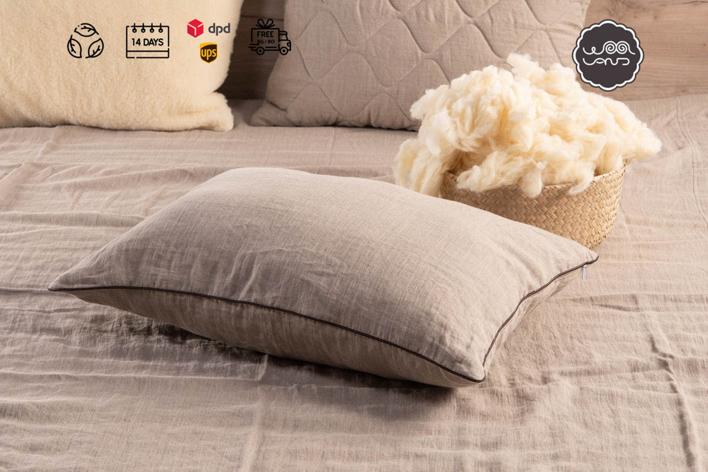 Natural Linen & Merino Wool Pillow