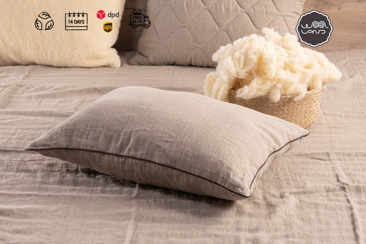 Natural Linen & Merino Wool Pillow
