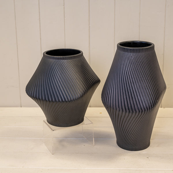 Modern Graphite Sculptural Vase-4